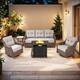 Option Brown Wicker & Beige Cushion