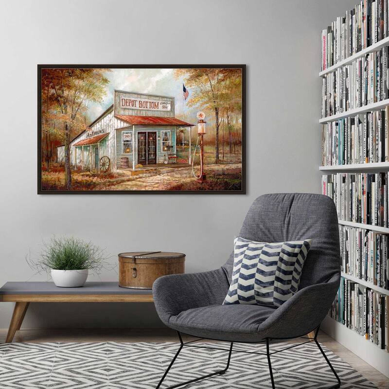 "Depot Bottom" by Ruane Manning Print on Floating Canvas