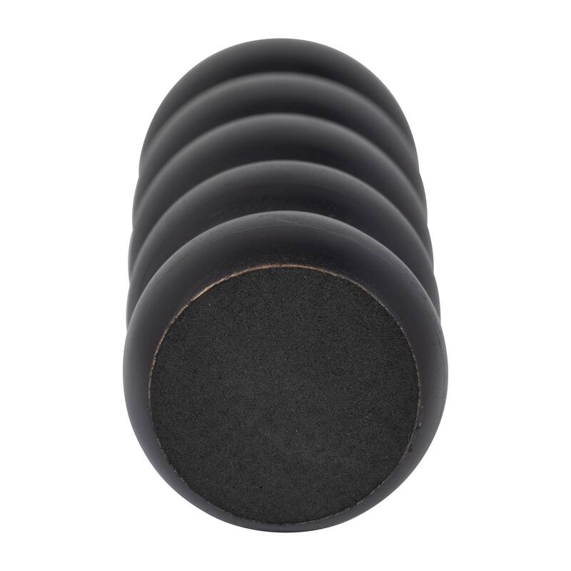 Sagebrook Home Wood, Ribbed Votive Holder, Natural, Cylinder, Ribbed