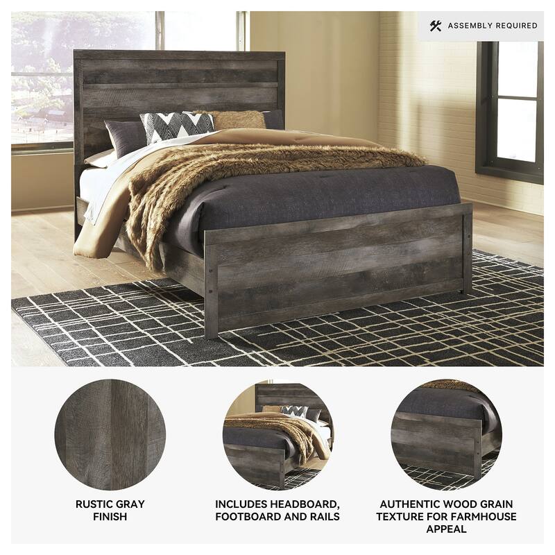 Wynnlow Grey Panel Bed.