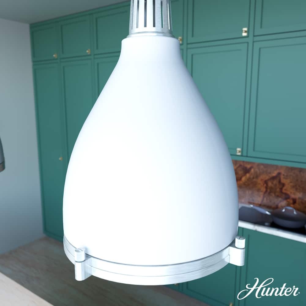 Hunter Bluff View Retro 14" 3-Light Pendant - Kitchen Island, Dining Room - Mid-Century Modern, Industrial, Transitional