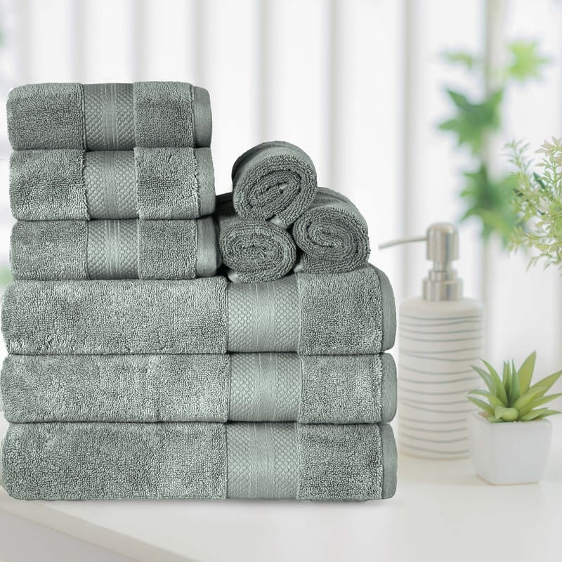 Blue Nile Mills Rio Turkish Cotton 9 Piece Towel Set