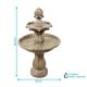 preview thumbnail 21 of 33, Sunnydaze Two Tier Solar-on-Demand Fountain, 35 Inch Tall