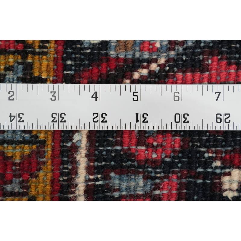 Hand Knotted Oriental 100% Wool Carpet Traditional Geometric Beige & Ivories Heriz Area Rug - 9' 7'' X 7' 5''