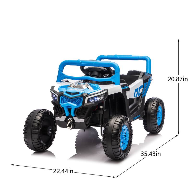 12V Kids Ride On Electric UTV W/2.4G Parents Control, Slow Start & Swing Function, Anti-Slip Wheels