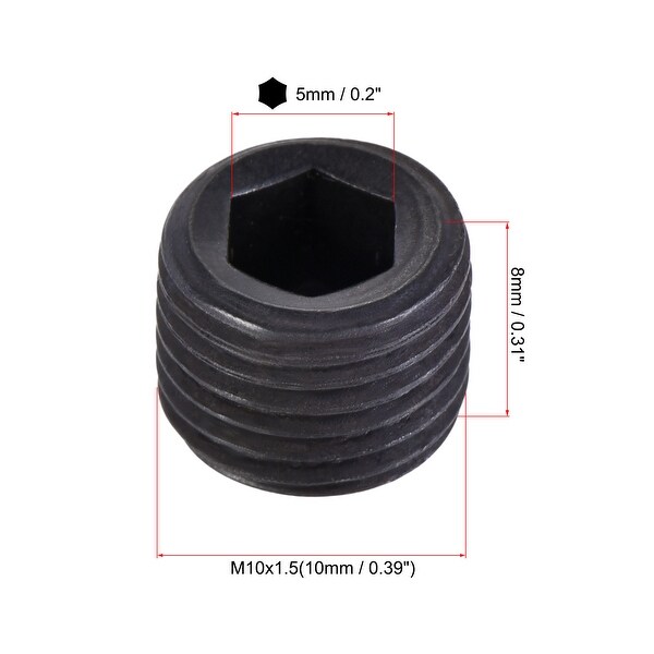 Bouchon Fileté Mâle Hexagonal Acier Carbone - BSP Métrique - Taille M24x2 - Pour Tuyauterie
