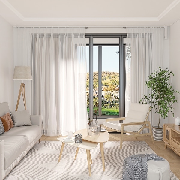 HOMCOM Smart Curtains System, Automatic Curtain Opener with