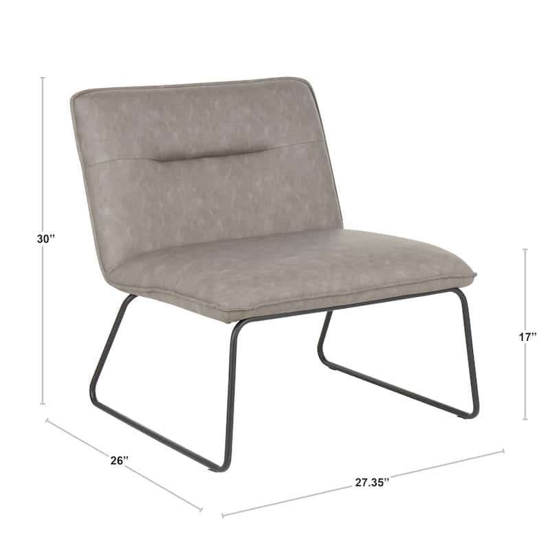 Carbon Loft Kerby Industrial Faux Leather Accent Chair