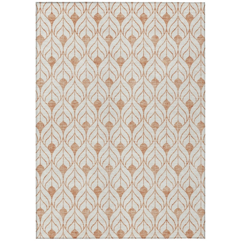 Machine Washable Indoor/ Outdoor Chantille Contempoary Geo Rug