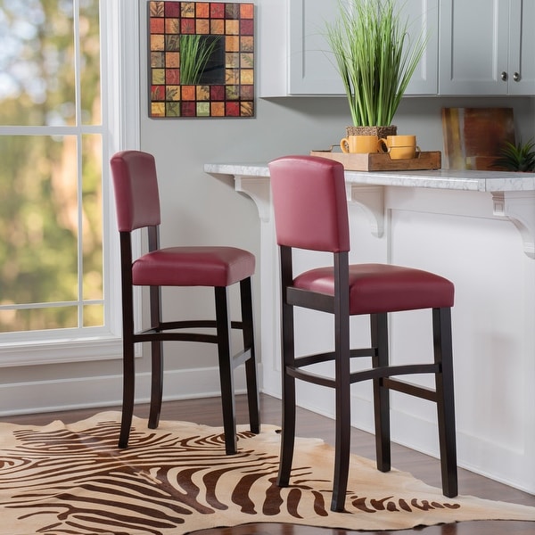Red counter online height stools