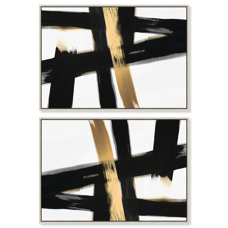 Simple Perfume Bow Canvas by Art Remedy - 30" x 36" - Silver