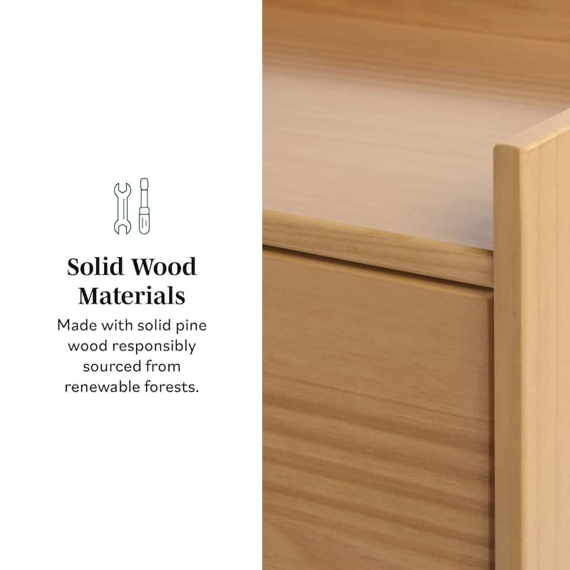 Middlebrook Designs Mid-Century 2-Drawer Solid Wood Nightstand
