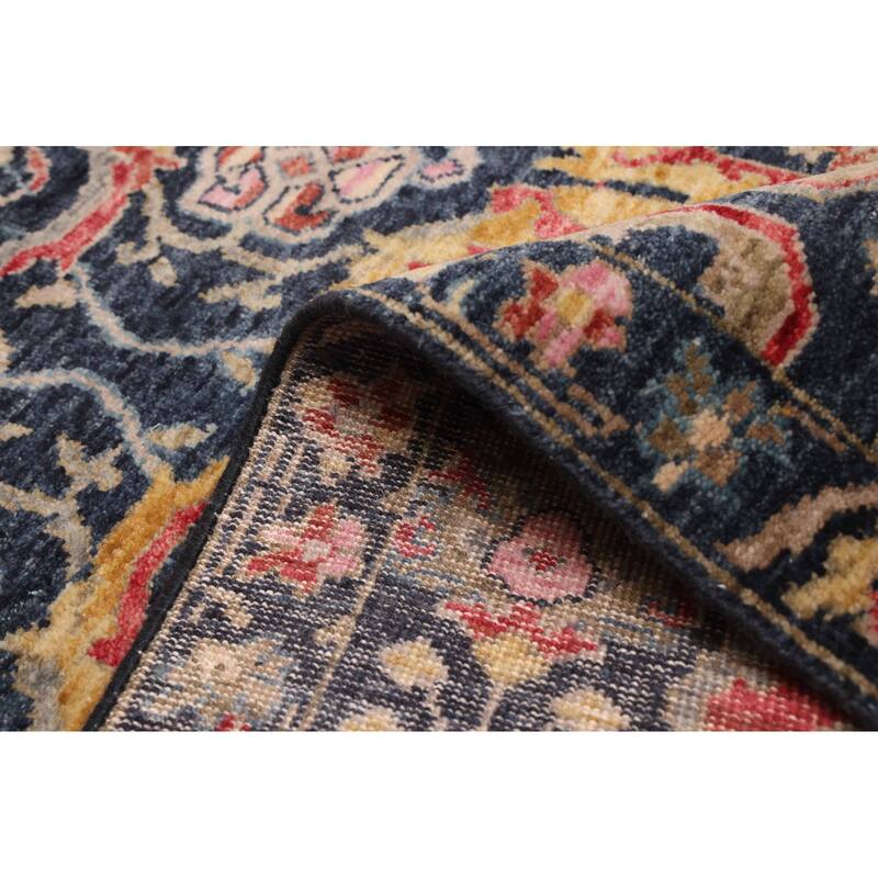 ECARPETGALLERY Hand-knotted Heritage Navy Wool Rug - 3'1 x 4'11