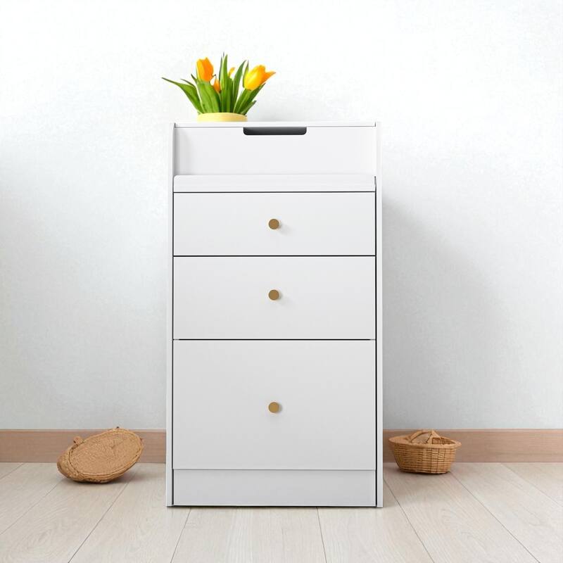 Small Vanity Desk with Mirror, Chair and Drawers, Space-Saving Makeup Table for Girls or Teen Bedroom - White