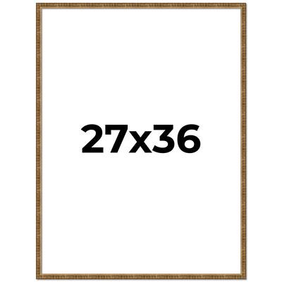 27x36 Frame Gold Picture Frame - Complete Modern Photo Frame Includes