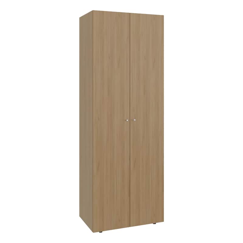 Home 2 Door Closet System, Four Fixed Shelves, Compact Wardrobe for Bedroom Organization, Freestanding Storage Furniture
