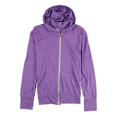 Alternative Womens Solid Hooded Sweater,, Purple, Medium