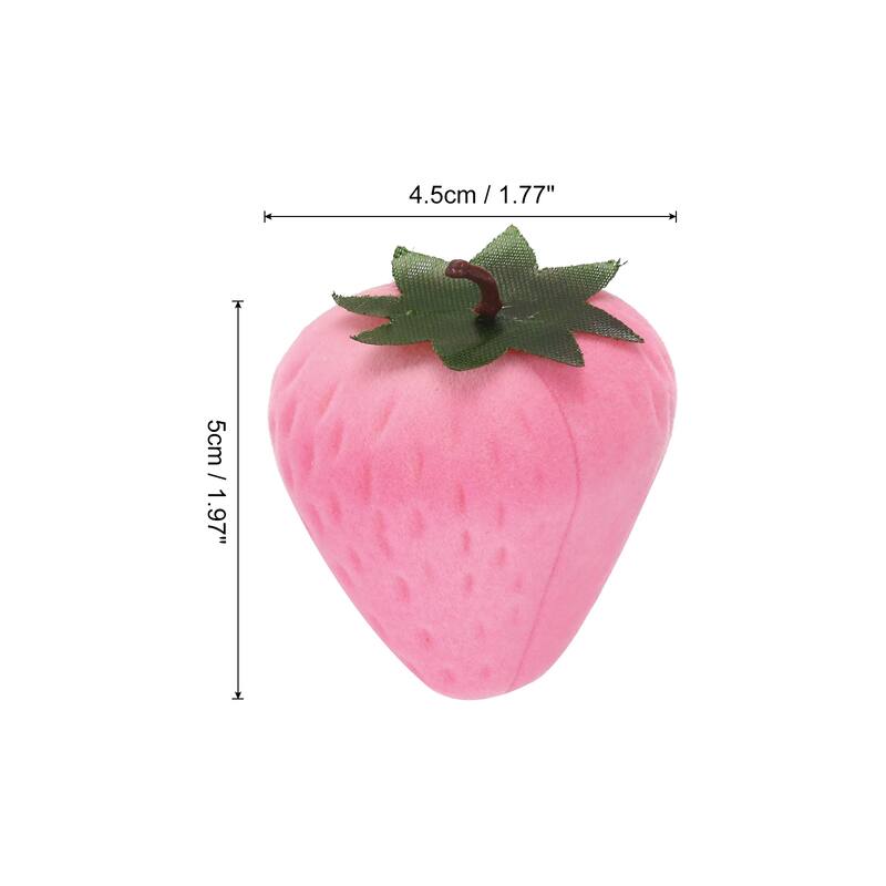 Strawberry Ring Box Romantic Engagement Ring Box Jewellery Storage - Pink - 1 pcs