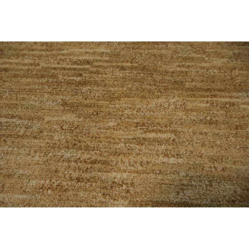 Hand Knotted Oriental 100% Wool Carpet Tribal Contemporary Yellow & Gold Gabbeh Area Rug - 5' 11'' X 4' 0''