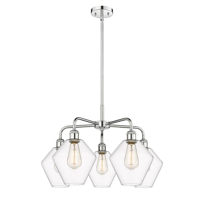 Innovations Lighting Cindyrella - 5 Light 8" Stem Hung Chandelier - Clear/Polished Chrome