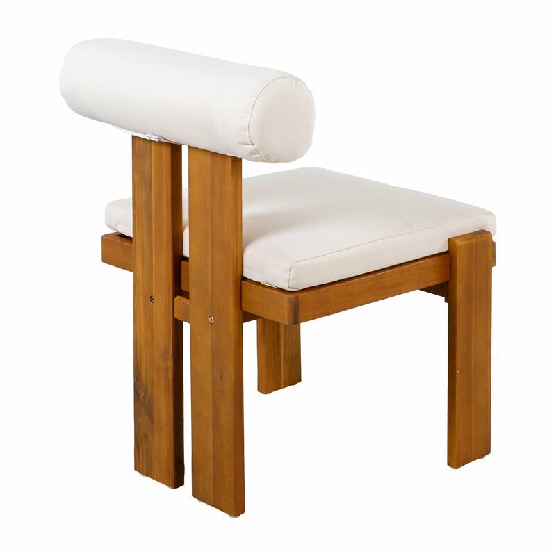 Christopher Knight Home - Ardena Modern Solid Wood Outdoor Dining Set with Round Back Cushioned Chairs