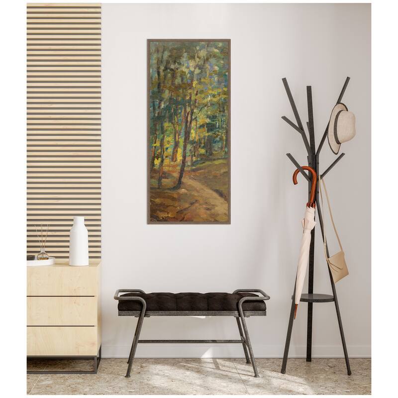 Kate and Laurel Forest interior by Leopold Horovitz PANEL by Nostalgia Prints Framed Canvas Wall Art Print