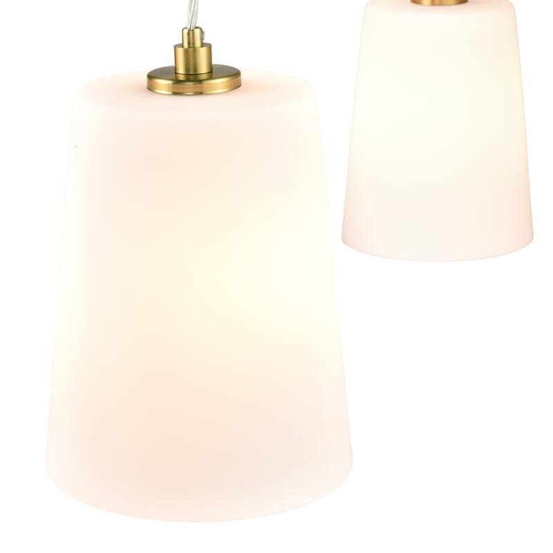 Light Society Llie Chandelier - Brushed Brass/Opal