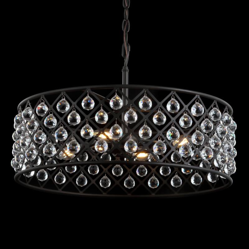 Toronto Crystal/Metal LED Pendant, by JONATHAN Y