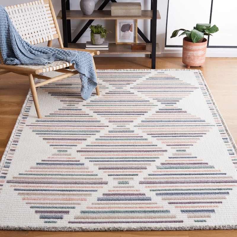 SAFAVIEH Handmade Marrakech Yaarit Traditional Rug - 9' x 12' - Ivory/Multi