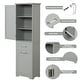 preview thumbnail 14 of 23, Freestanding Tall Bathroom Storage Cabinet, with 2 Different Size Drawers and Adjustable Shelf, Painted Finish