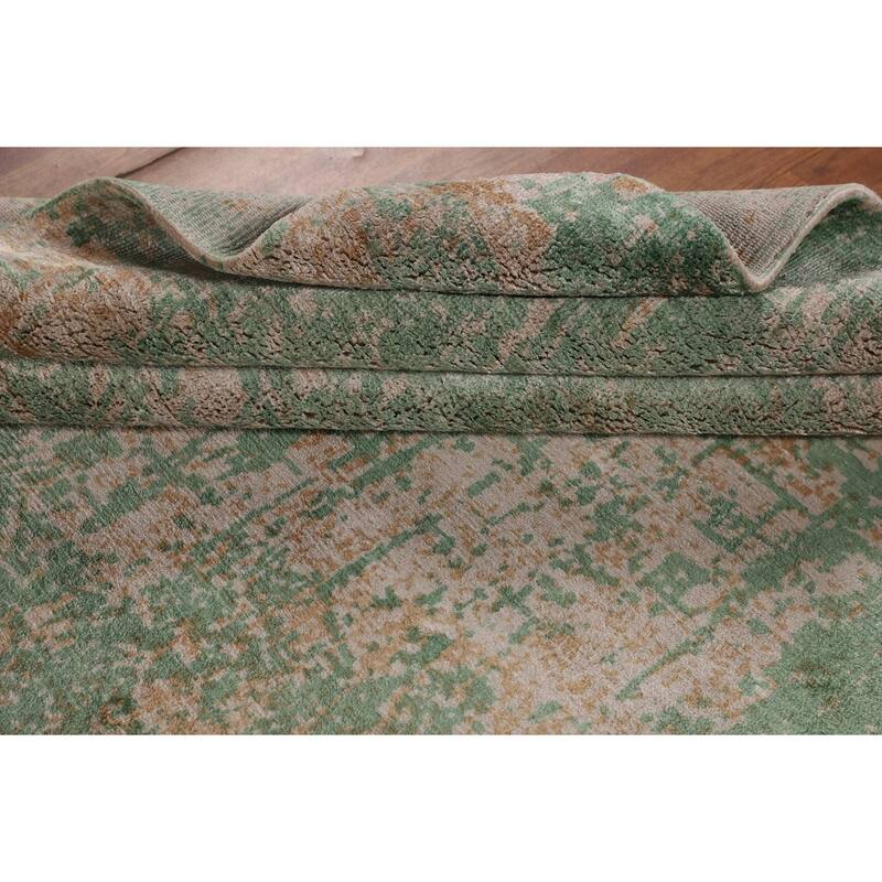 Contemporary Abstract Indian Area Rug Handmade Wool Carpet - 5'7"x 7'10"