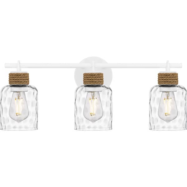 slide 2 of 8, Baltic 3-Light Matte White Bath Light