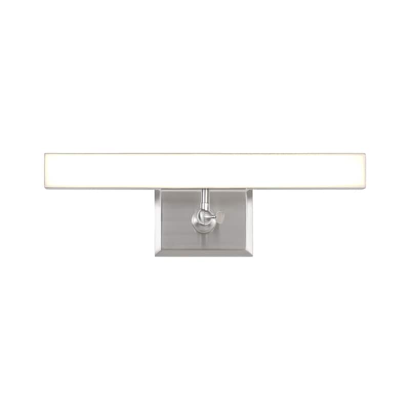1-Light Brass/Matte Black/Chrome Dimmable Linear LED Iron Wall Light with Warm 3000K Light