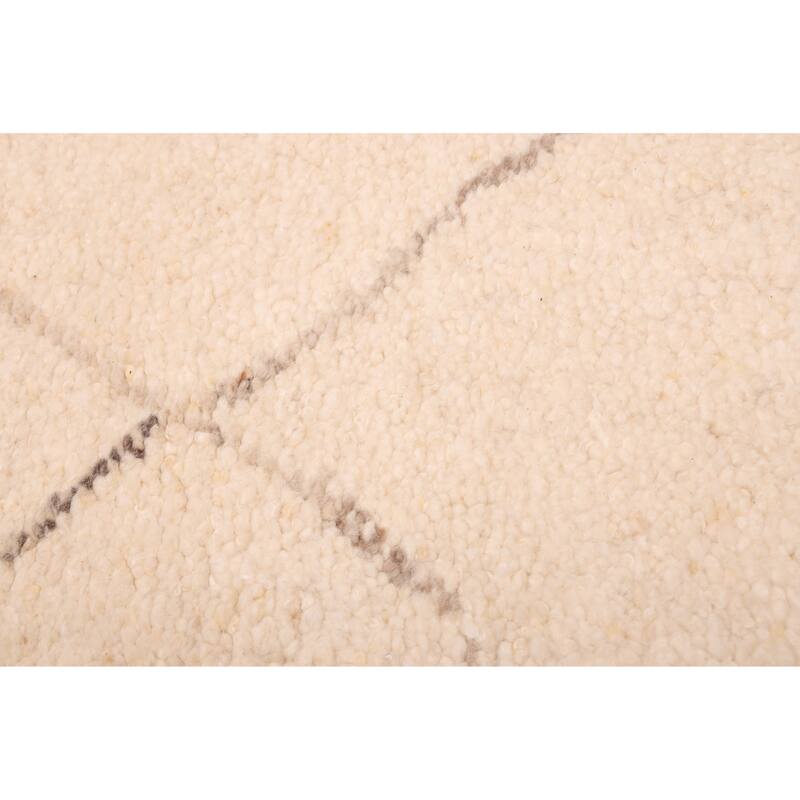 ECARPETGALLERY Hand-knotted Looma Cream Wool Rug - 8'3 x 9'10