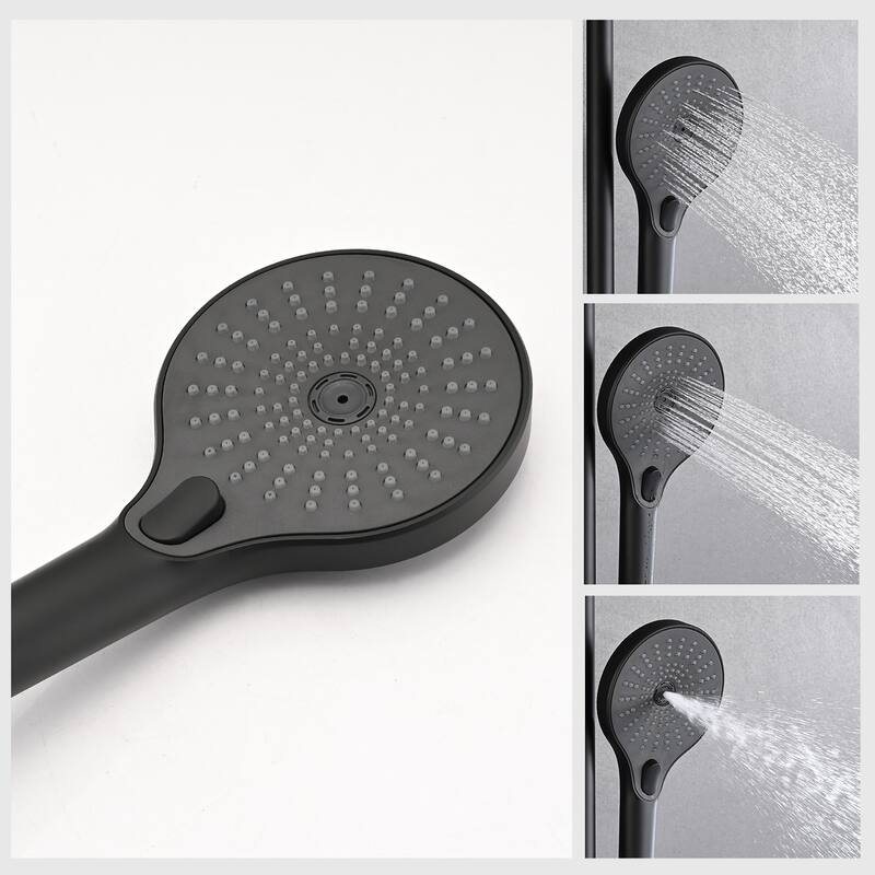 PROOX 9 Inch Rain Shower Faucet with 3-Sprayer Shower Handheld w/ Slide Bar Not Valve