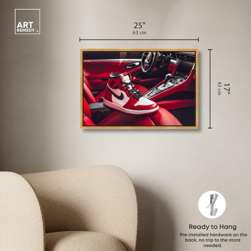 Sneaker Car Red Canvas by Art Remedy