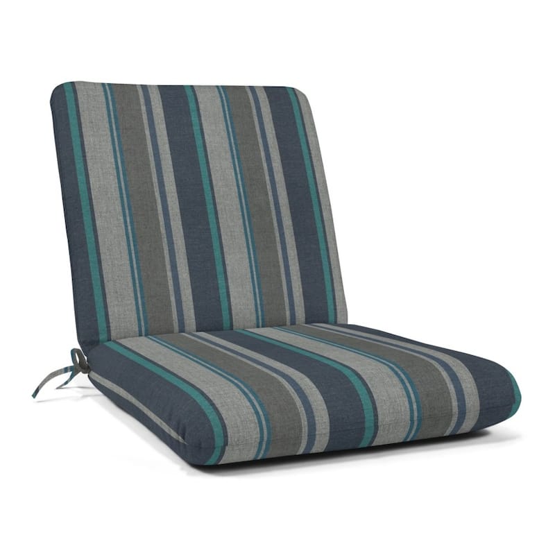 Sunbrella® Stripe Fabric 1-Piece Indoor/Outdoor Club Chair Cushion, 22"W x 44"L