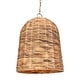 preview thumbnail 1 of 4, Uttermost 21615 Rotorua 14" Wide Pendant with Seagrass Shade Antique Brass