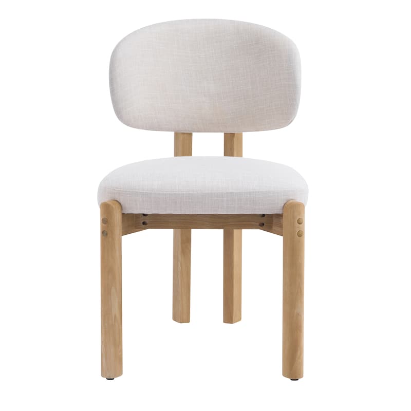 Christopher Knight Home - Aurelio Solid Rubberwood Upholstered Dining Chair