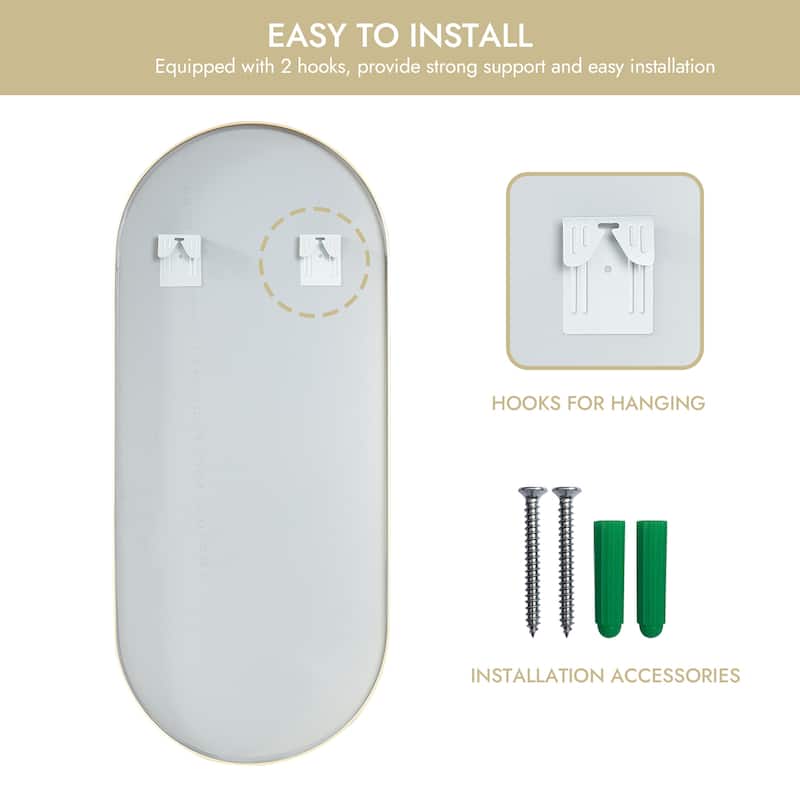 Miajadas Oval Aluminum Framed Wall Mount Mirror