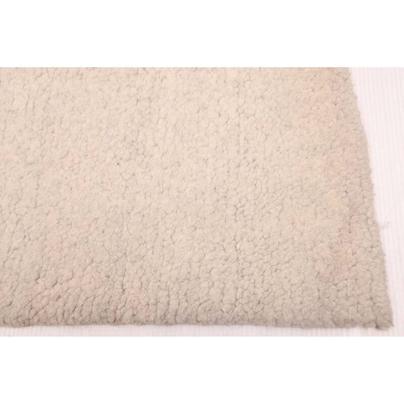 ECARPETGALLERY Hand-knotted Looma Light Grey Wool Rug - 8'2 x 9'9