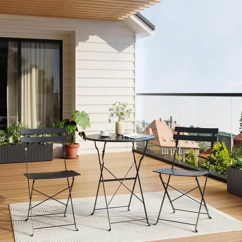 Outdoor Patio Table and Chairs Set for Apartments Porch Pool