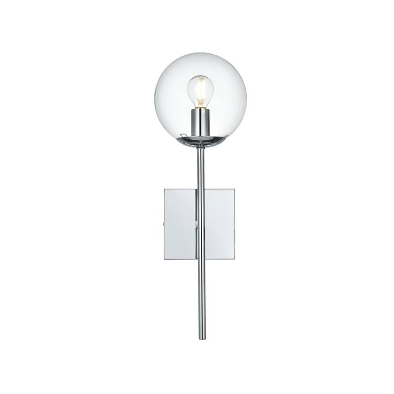 Nina 1 Light Clear Glass Wall Sconce