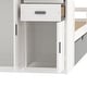 preview thumbnail 45 of 46, Twin Size Wood Platform Bed with Sample Bookshelf and Movable Wardrobe,with Built-in Trundle Bed