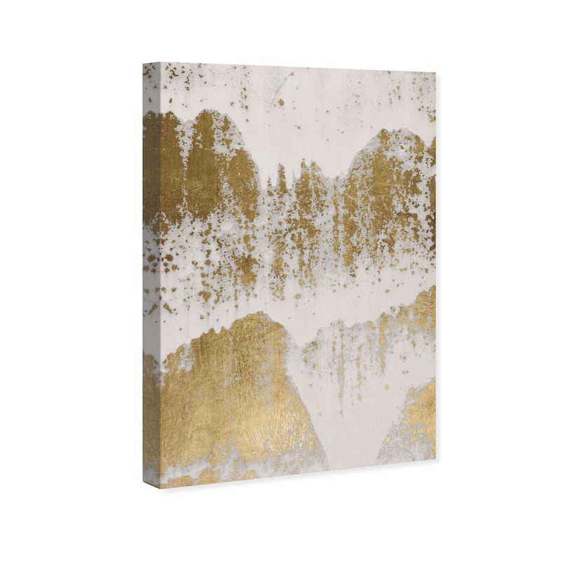 Wynwood Studio Canvas Abstract Golden Metal Rust Gold and Metallic Gold Glam Wall Art Canvas Print