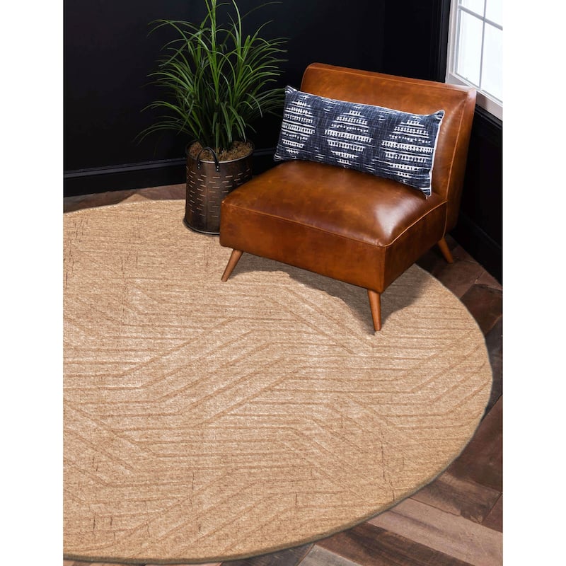Kashkuli Gabbeh Tan Rug 4'0" x 4'0" - 4'0 x 4'0