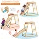 preview thumbnail 3 of 5, 6-in-1 Wood Jungle Gym Climbing Play Set with Double-sided Ramp