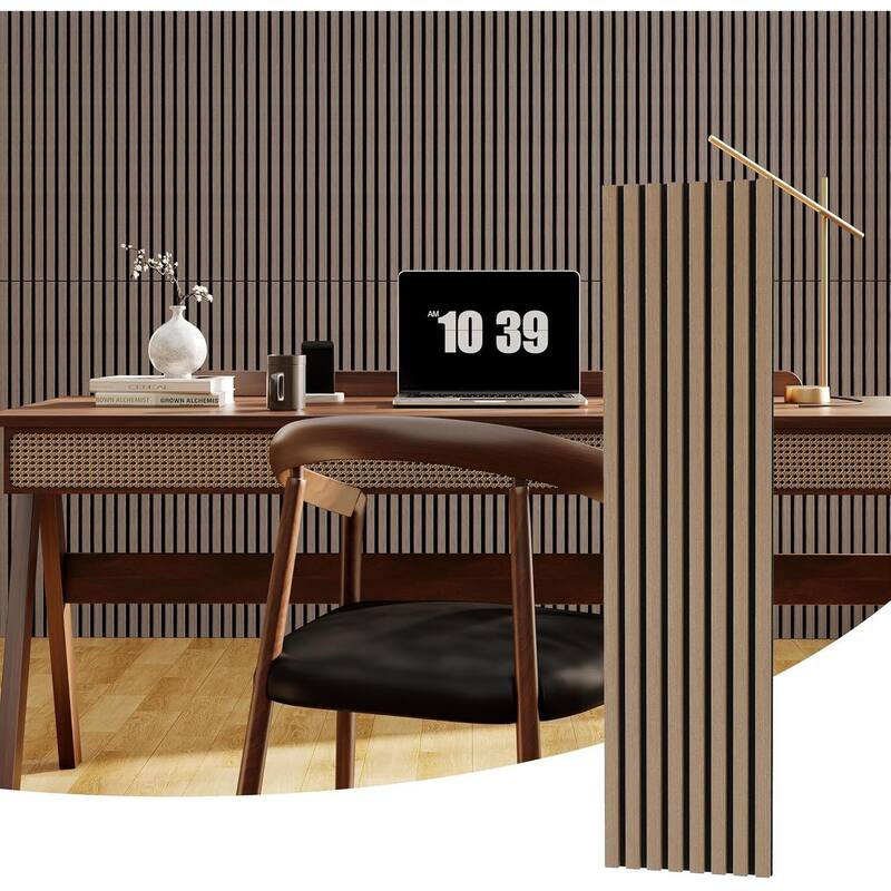 3D Fluted Wood Slat Acoustic Panels - 47.2"X11.8-2 PCS