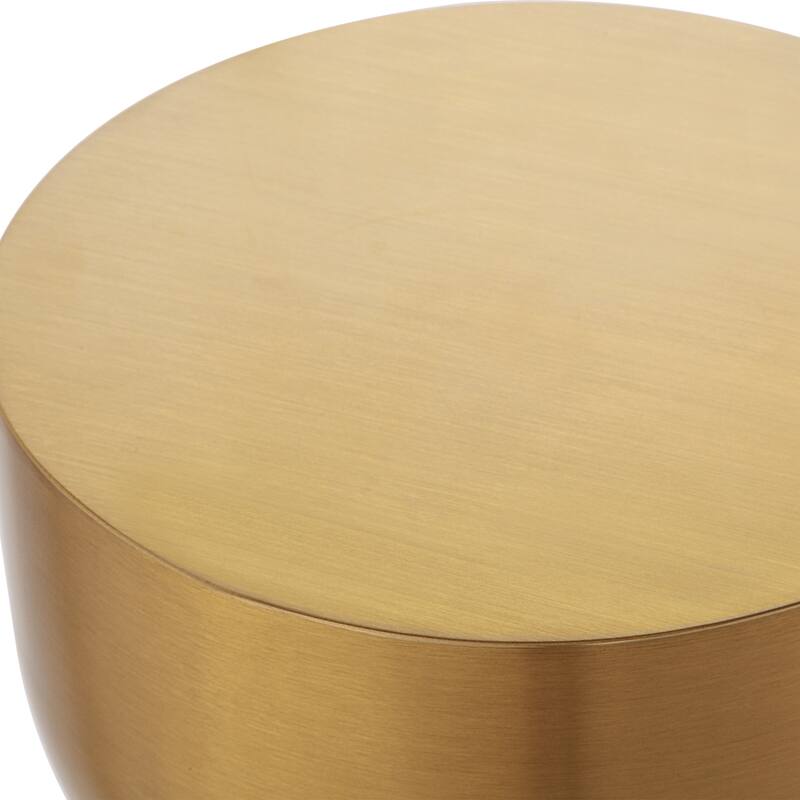 Uttermost 24102 Golden Vessel 10" Wide Stainless Steel Accent Table