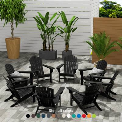 POLYTRENDS Altura Outdoor Eco-Friendly All Weather Poly Adirondack Chair (Set of 8)